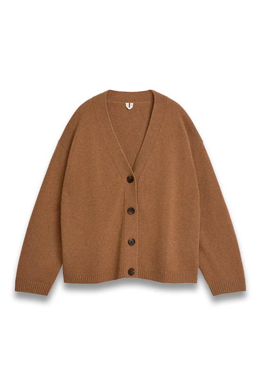 Cashmere-Wool Cardigan brown