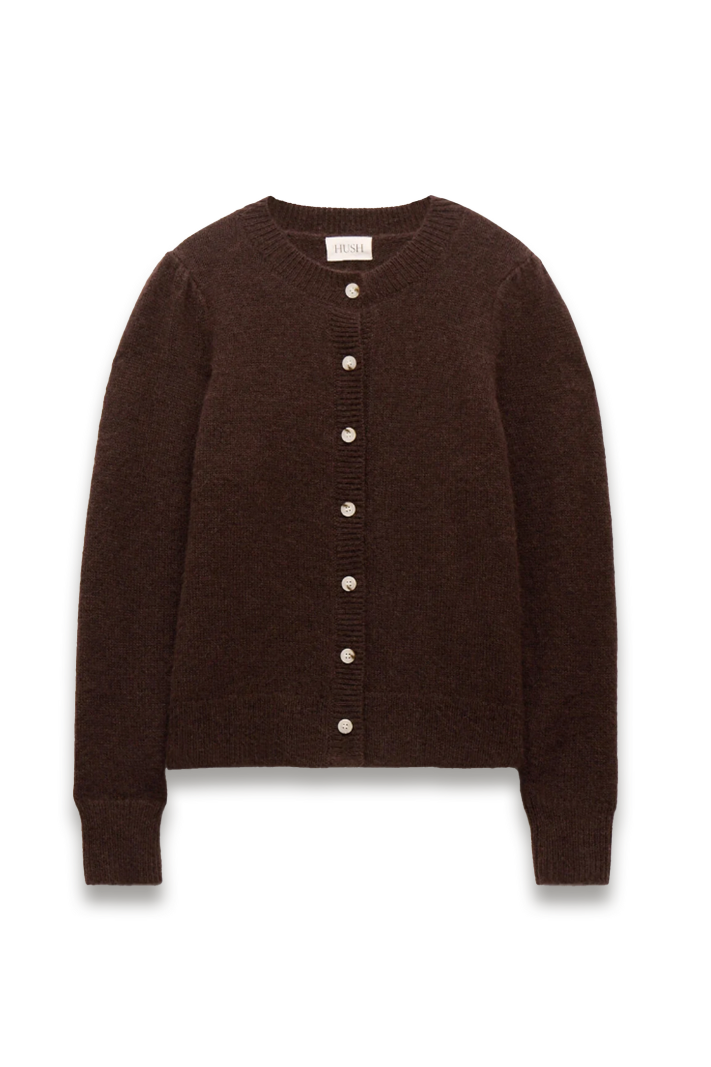 Wool-blend Gathered Shoulder-detail Cardigan