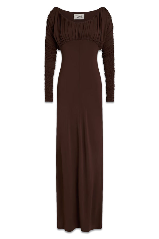 Gathered Jersey Maxi Dress