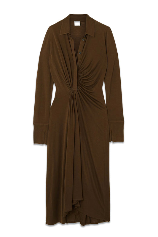 Phylla gathered TENCEL Lyocell midi dress