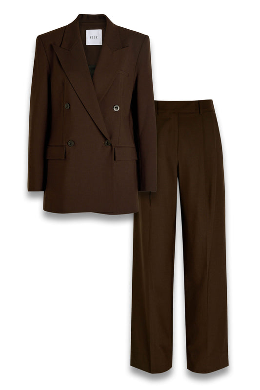 Onus Double-Breasted Woven Blazer And Pleated Trousers