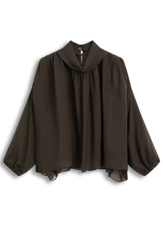 Flowing Voluminous Shirt With Button Details
