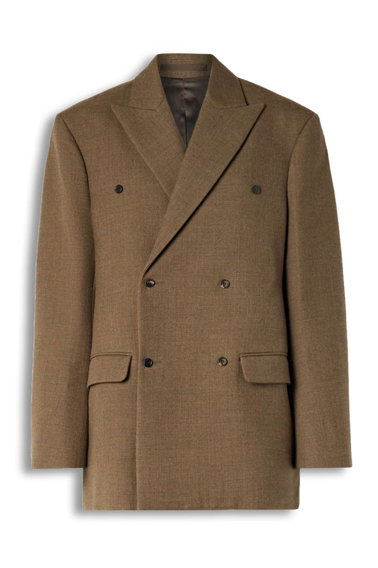 Oversized Double-breasted Wool-twill Blazer