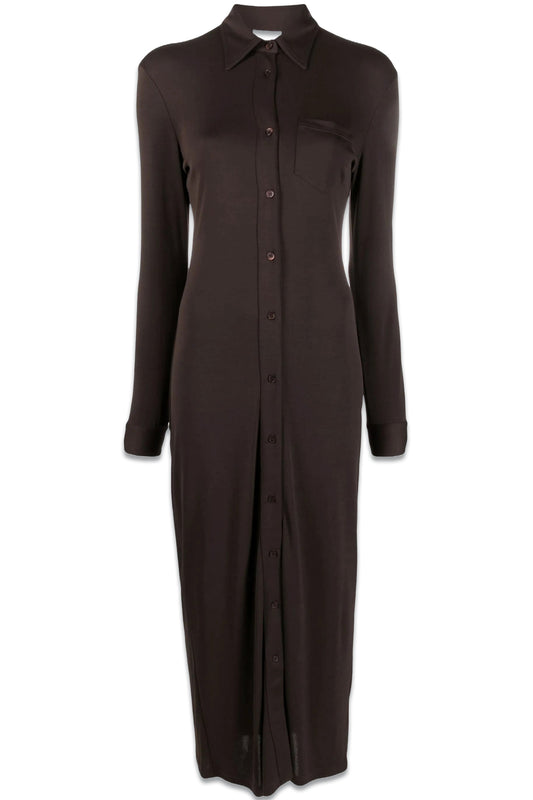 Brown Slim Maxi Dress
