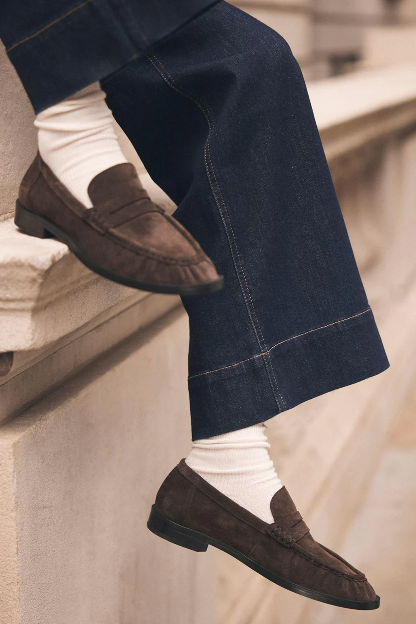 Gigi Brown Suede Penny Loafers