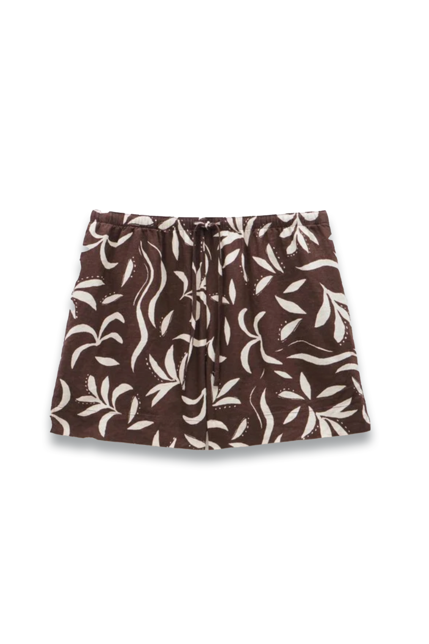 Printed Linen Blend Shorts