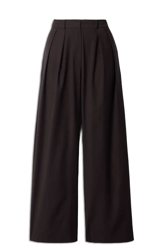 Ripley Pleated Woven Wide-Leg Pants