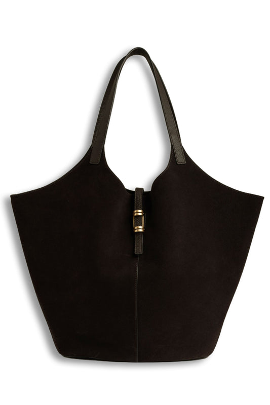 Lyra Leather And Suede Tote Bag