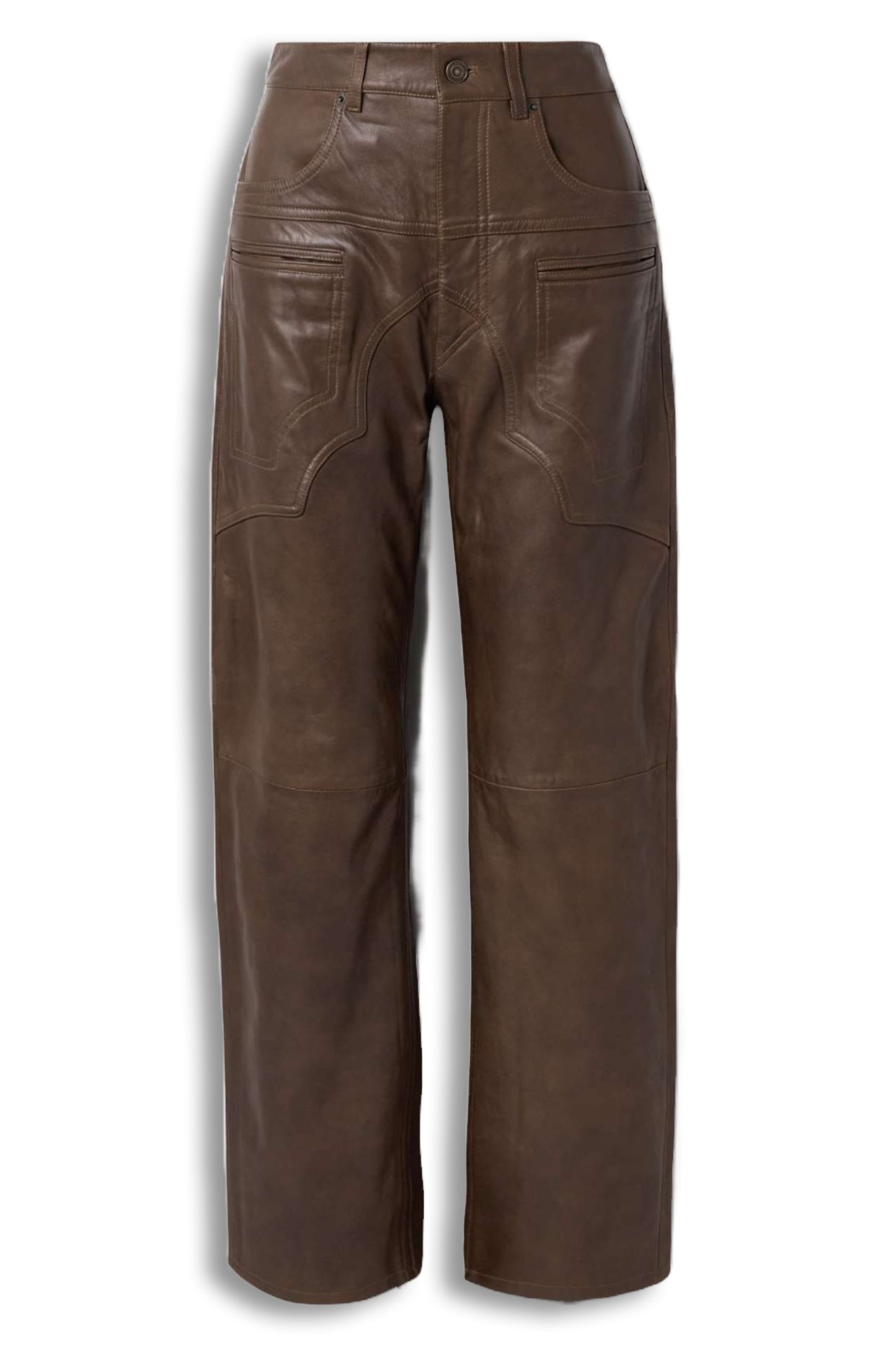 Breydi leather wide-leg pants