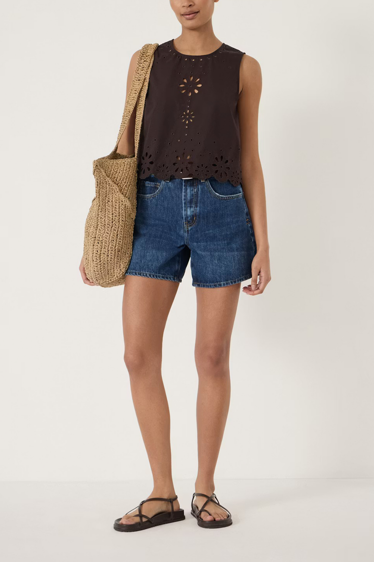 Olenna Cotton Broderie Shell Top