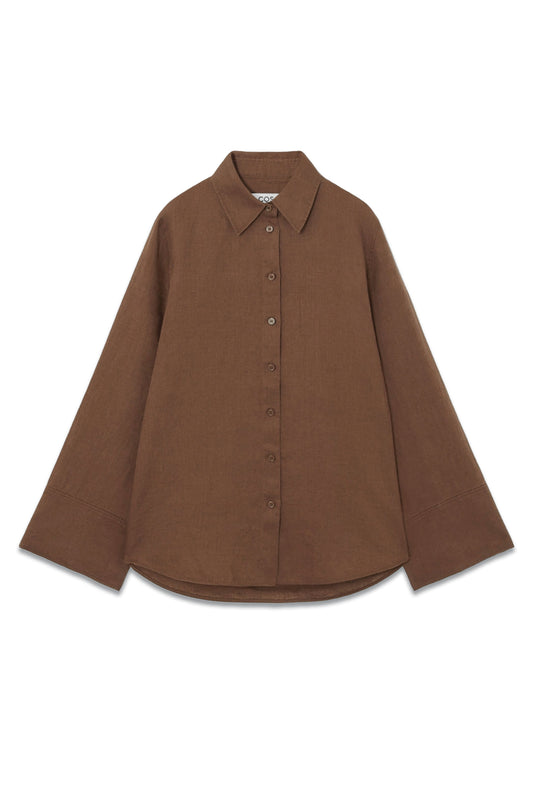Wide-sleeved Linen Shirt