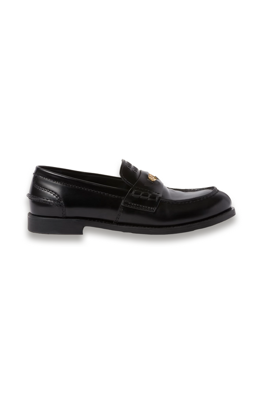 Brushed Leather Penny Loafers