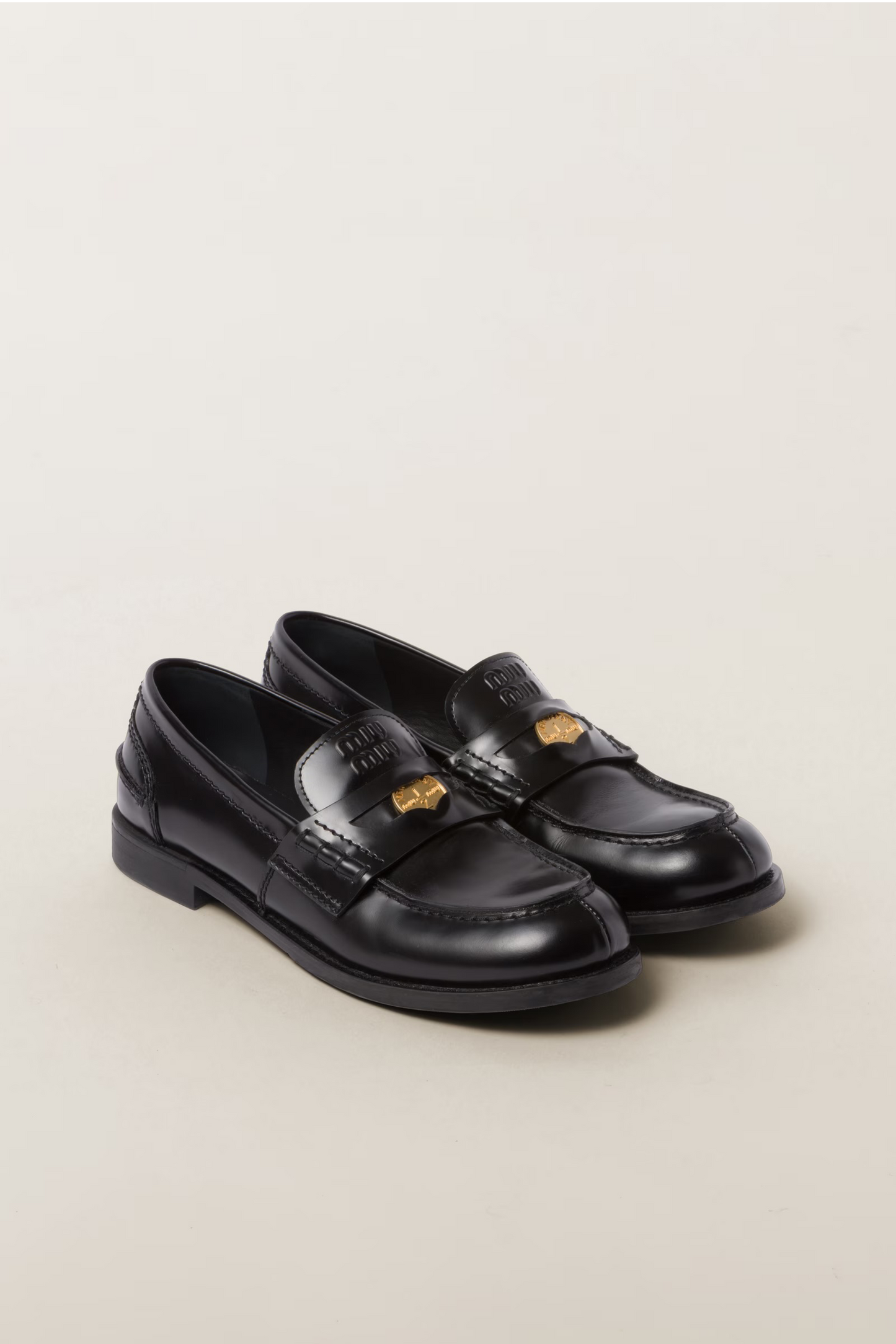 Brushed Leather Penny Loafers