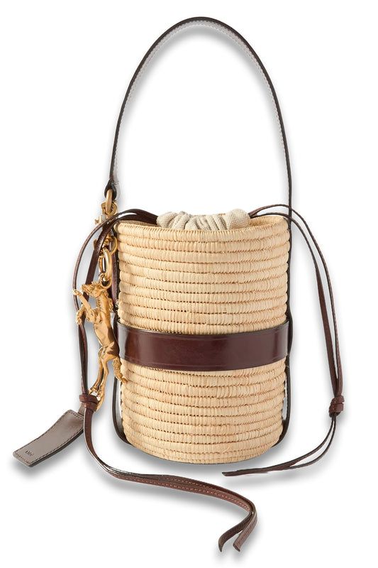 Kerala 25 Embellished Leather-Trimmed Faux Raffia Tote