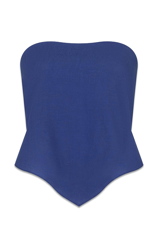 The Ida Scarf Top in Klein Blue