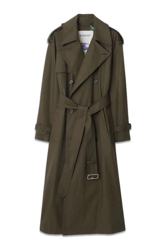 Long Castleford Trench Coat Green
