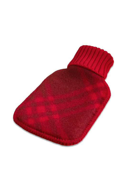 Checked Wool Hot Water Bottle