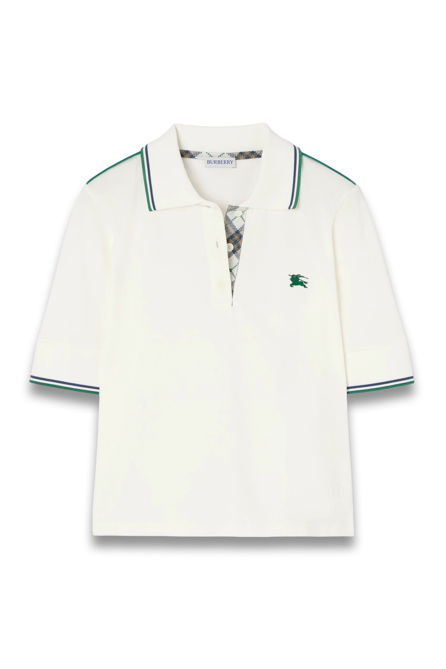 Cropped Cotton Tennis Polo Shirt