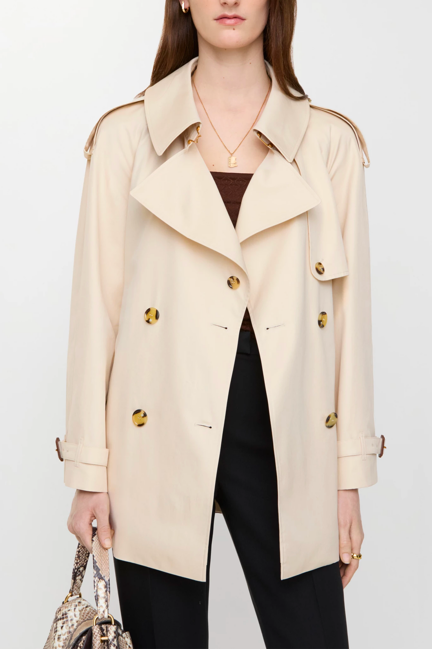 Short Tropical Gabardine Fitzrovia Trench Coat