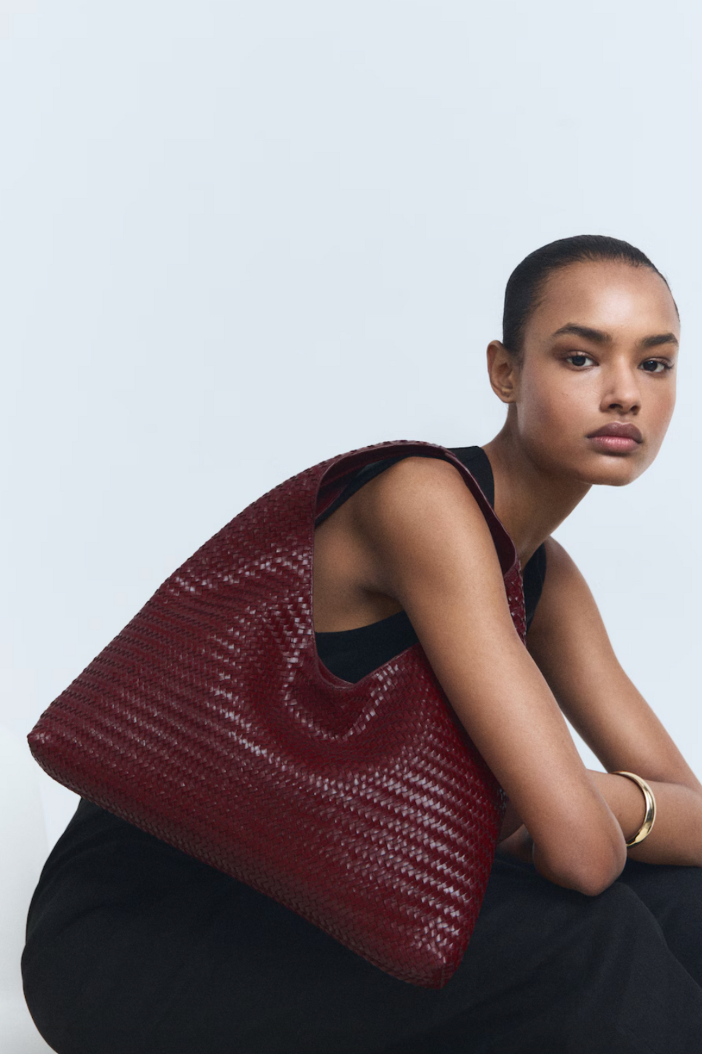 Braided Leather Shoulder Bag