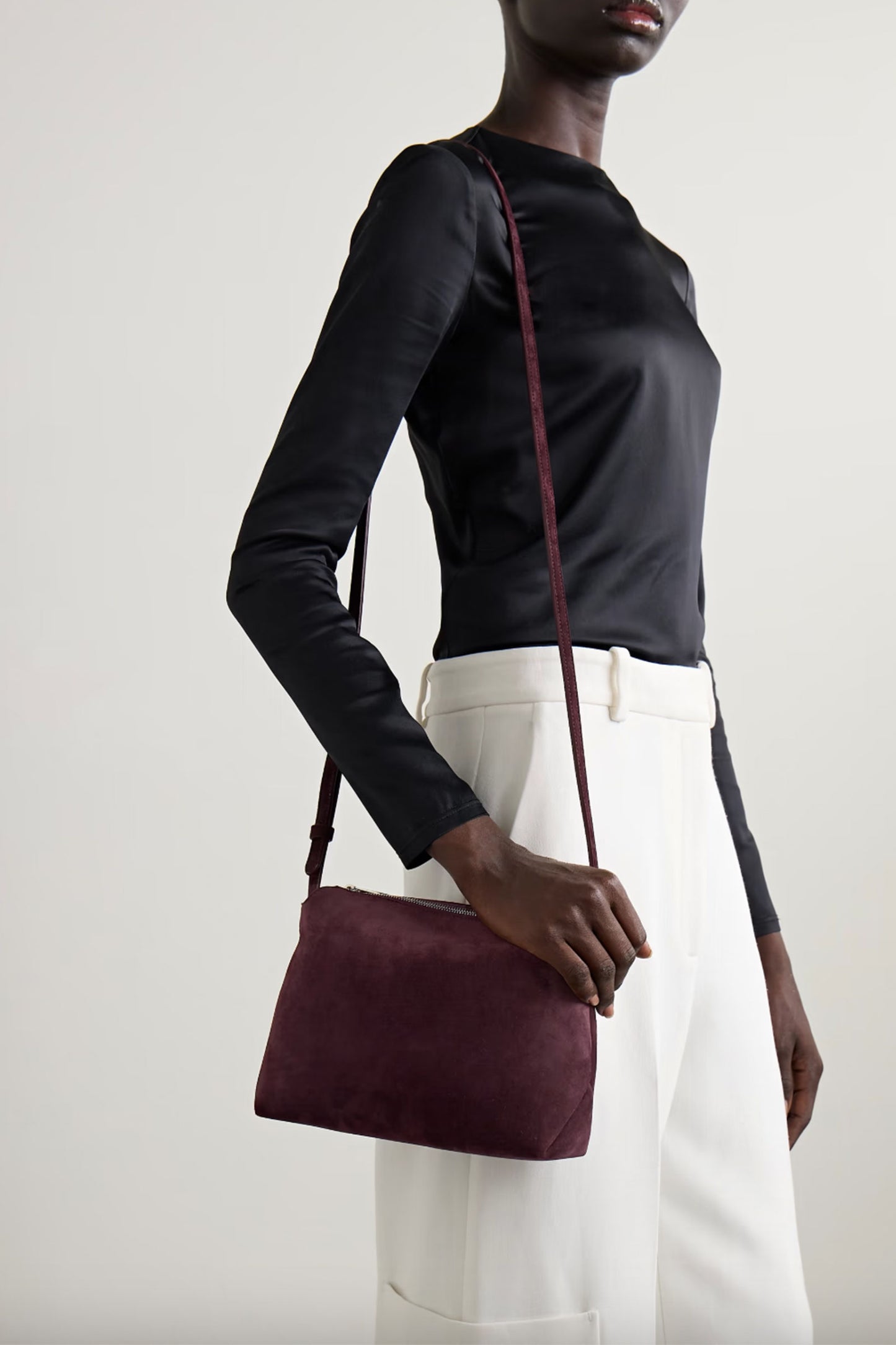 Lina Medium Suede Shoulder Bag