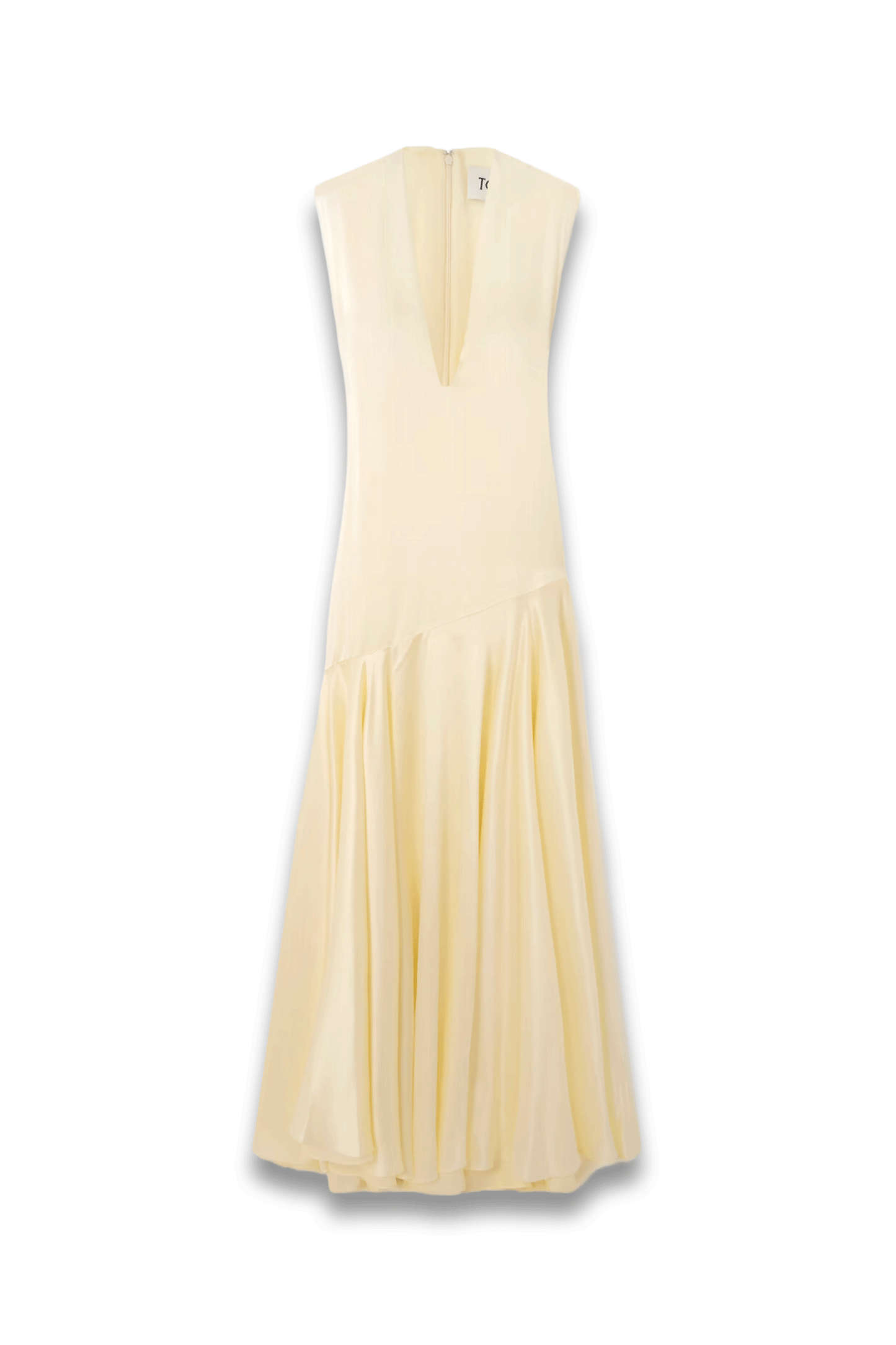 Edan Pleated Silk-Satin Gown