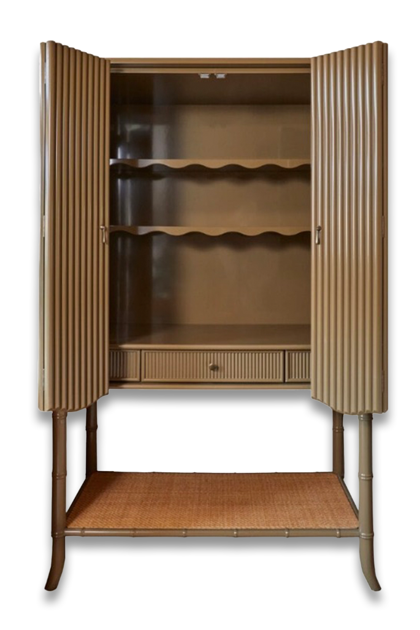 Avalon Bar Cabinet In Pistachio Satin