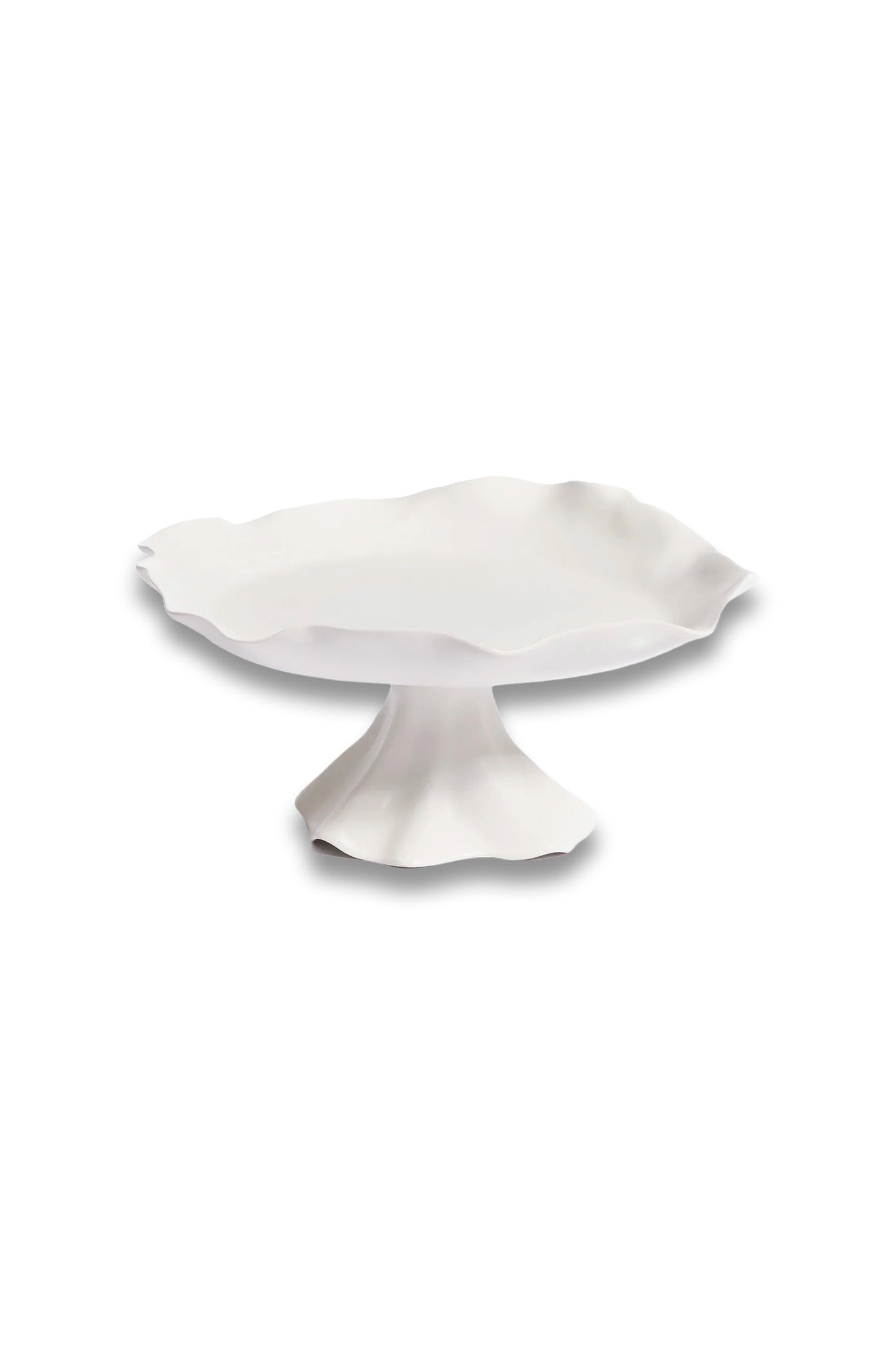Small Fluted Cake Stand, Vellum