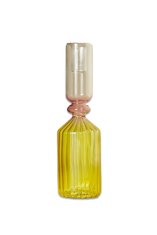 Calle Glass Taper Candle Holder