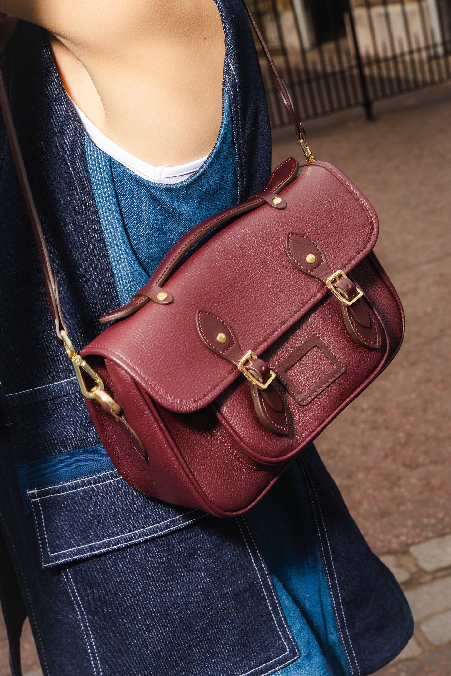 The Soft Satchel in Bordeaux