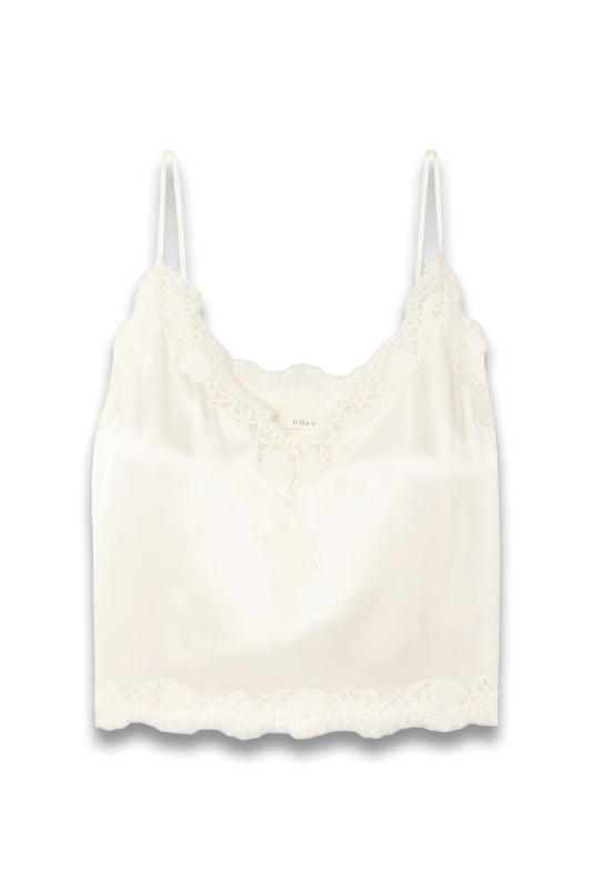 Kira Lace Trimmed Silk Satin Camisole
