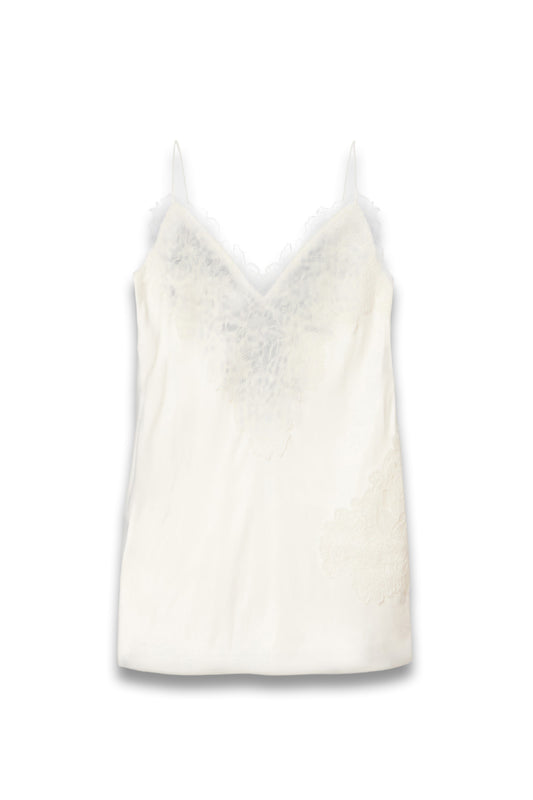 Lace-Trimmed Satin Camisole