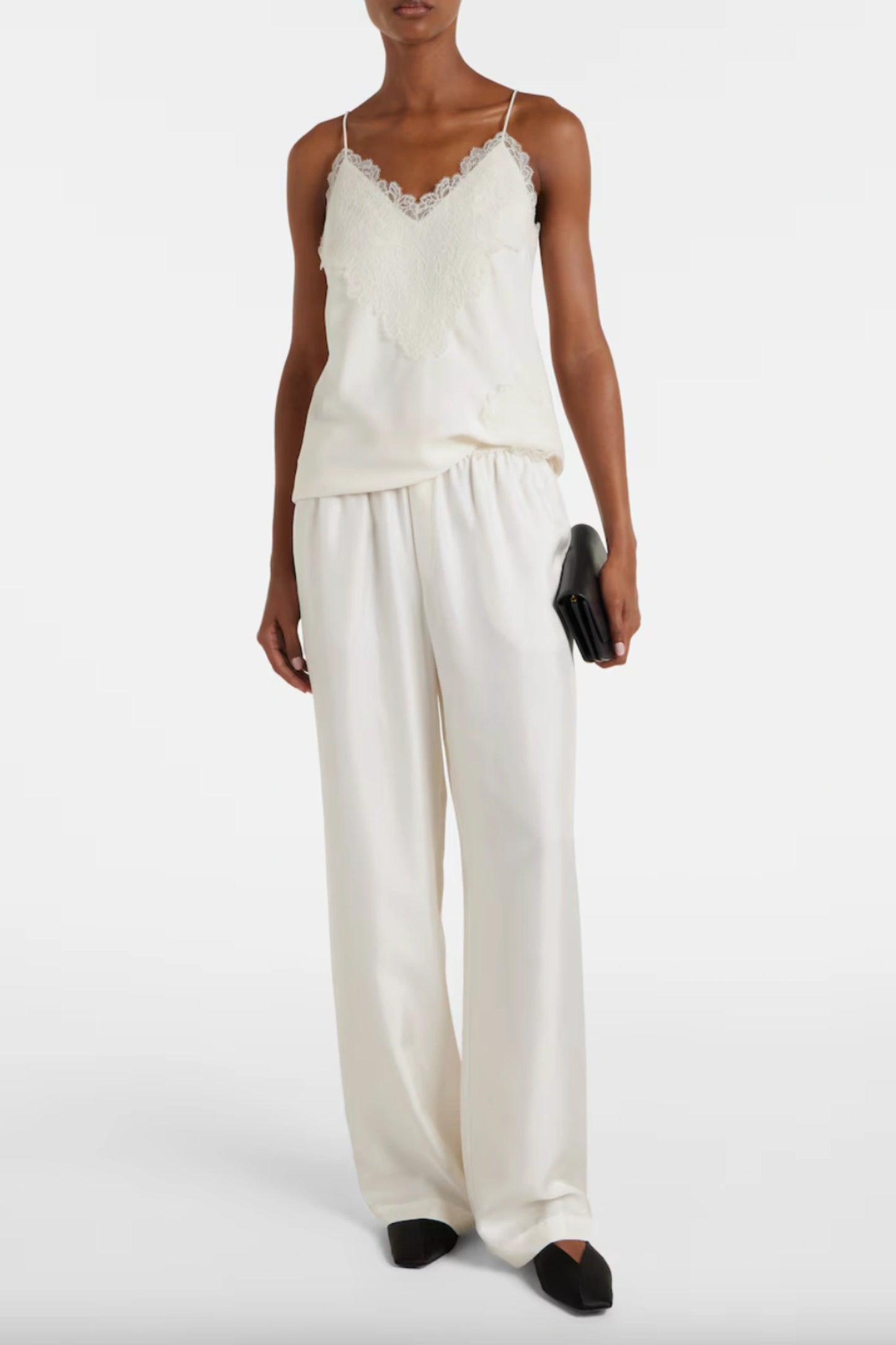 Lace-Trimmed Satin Camisole