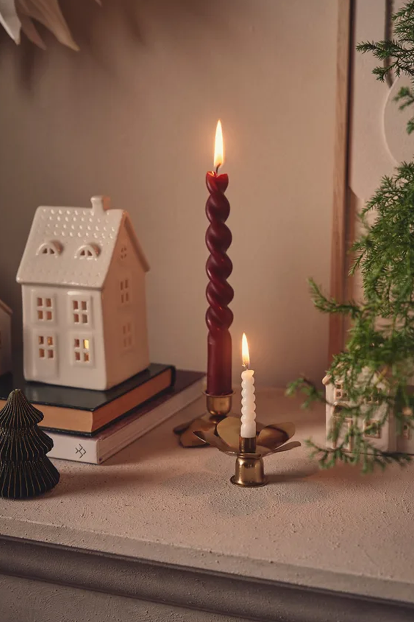 Twisted candles 28 cm