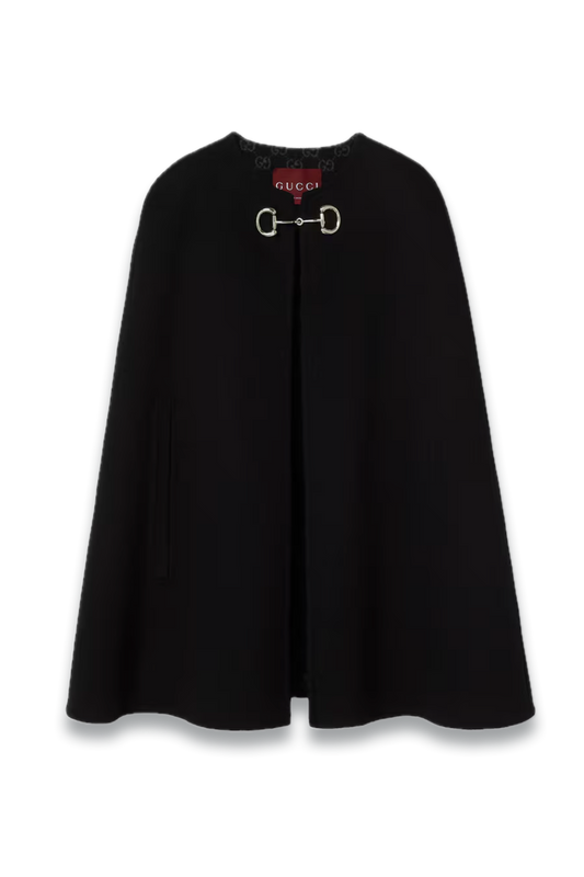 Wool And Silk Horsebit Cape