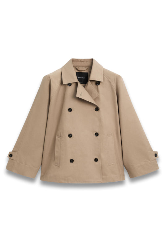 Short Cotton Blend Cape
