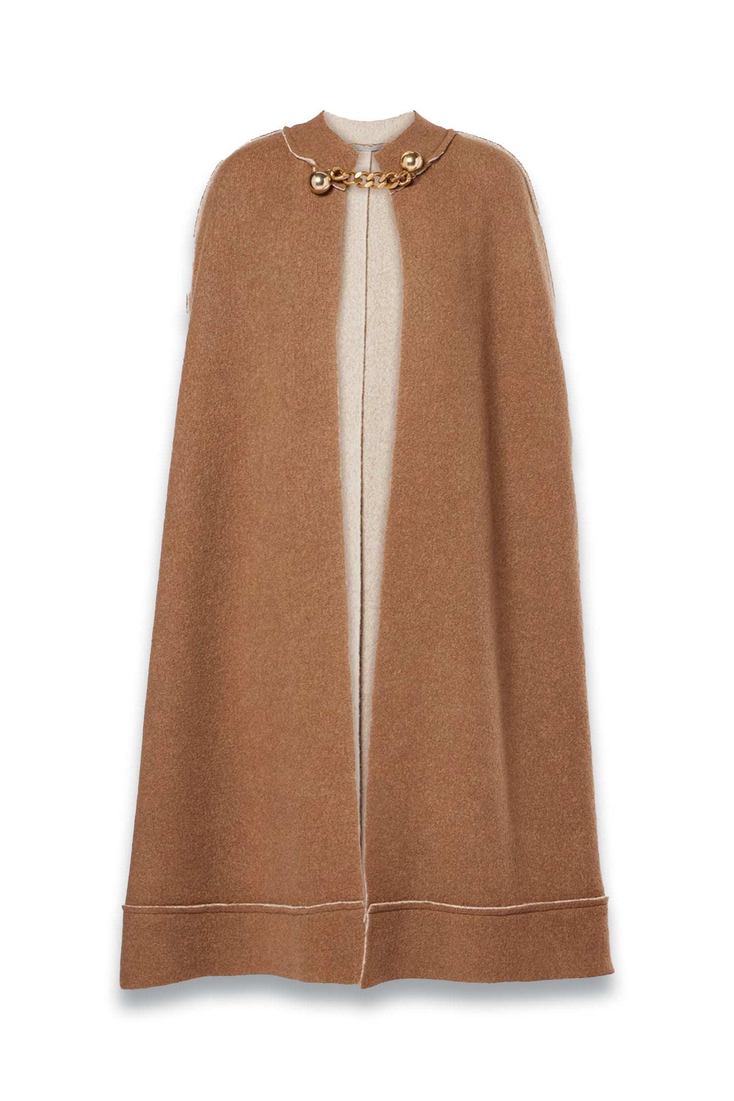Wool-blend bouclé cape