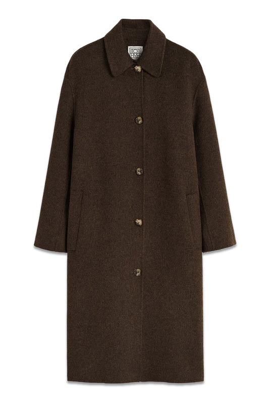 Pressed-wool car coat