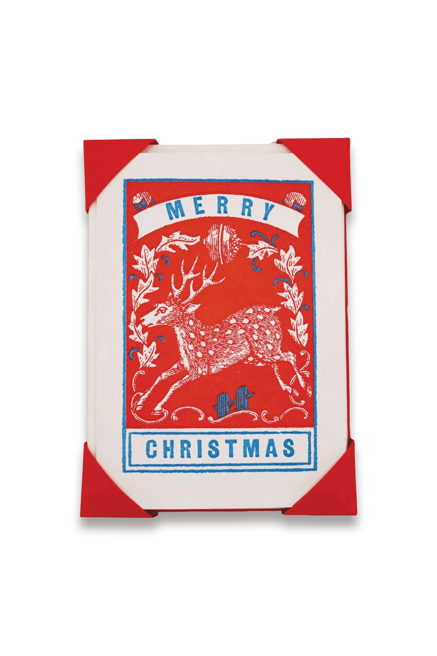 Merry Christmas Reindeer Christmas Cards Pack of Five