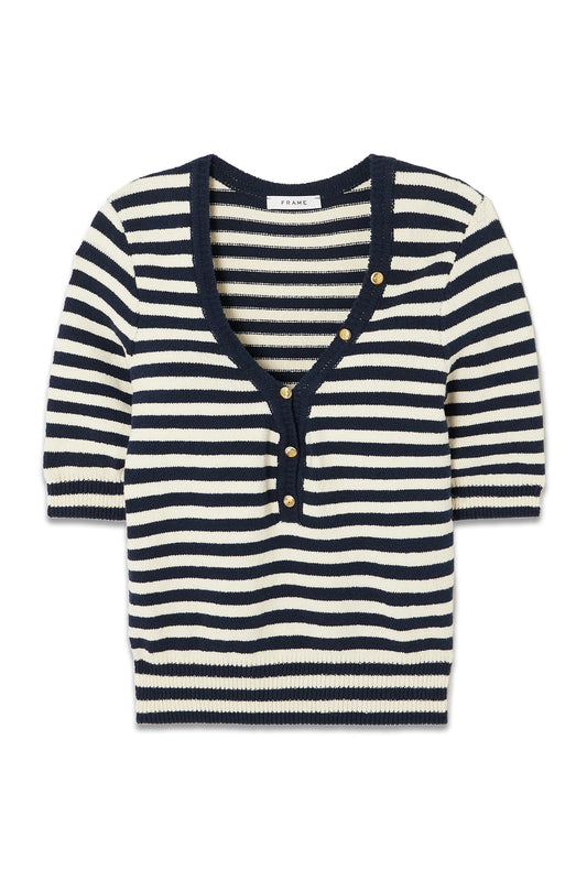 Femme Mariner Striped Cotton-blend Sweater