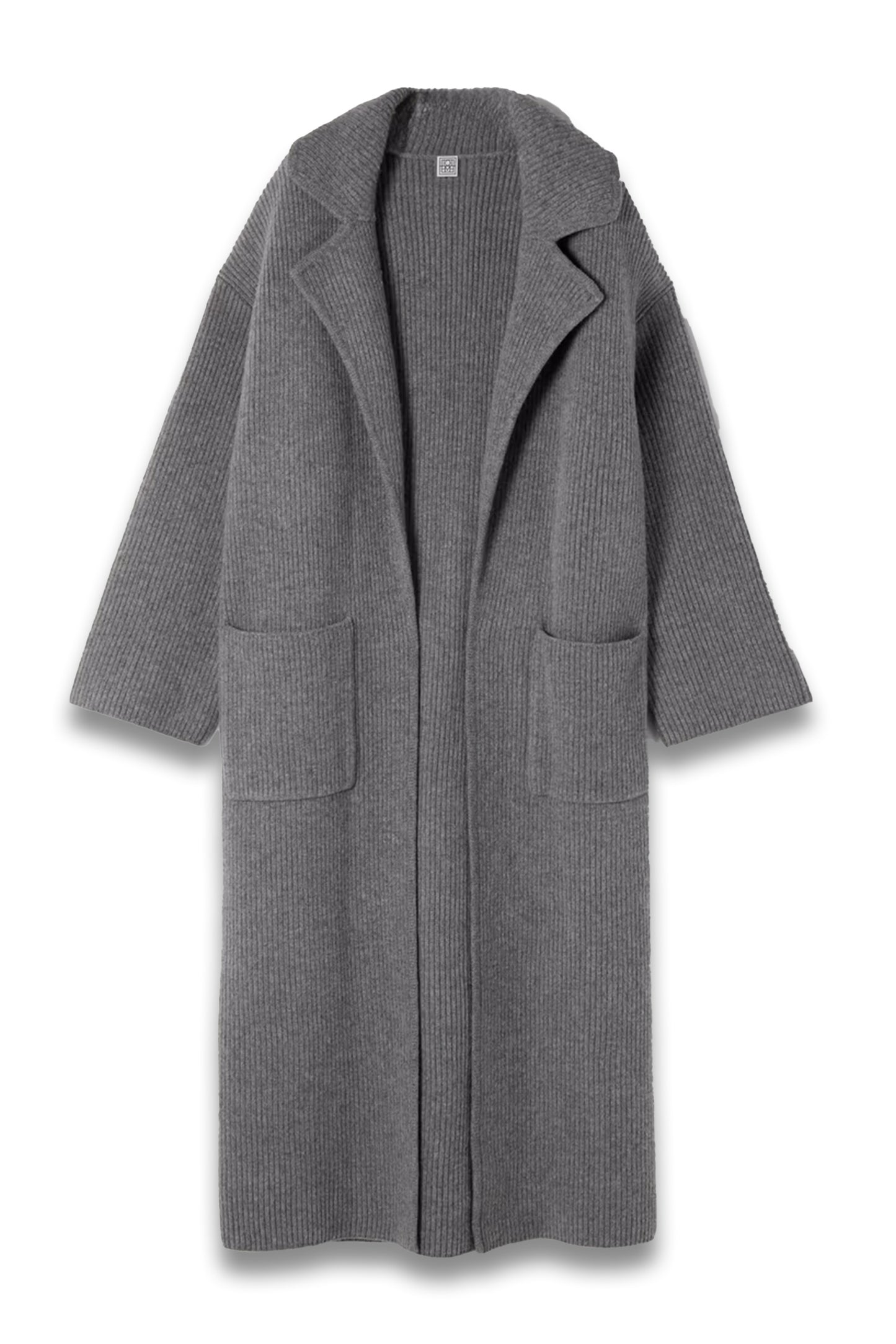Ribbed wool-blend coat