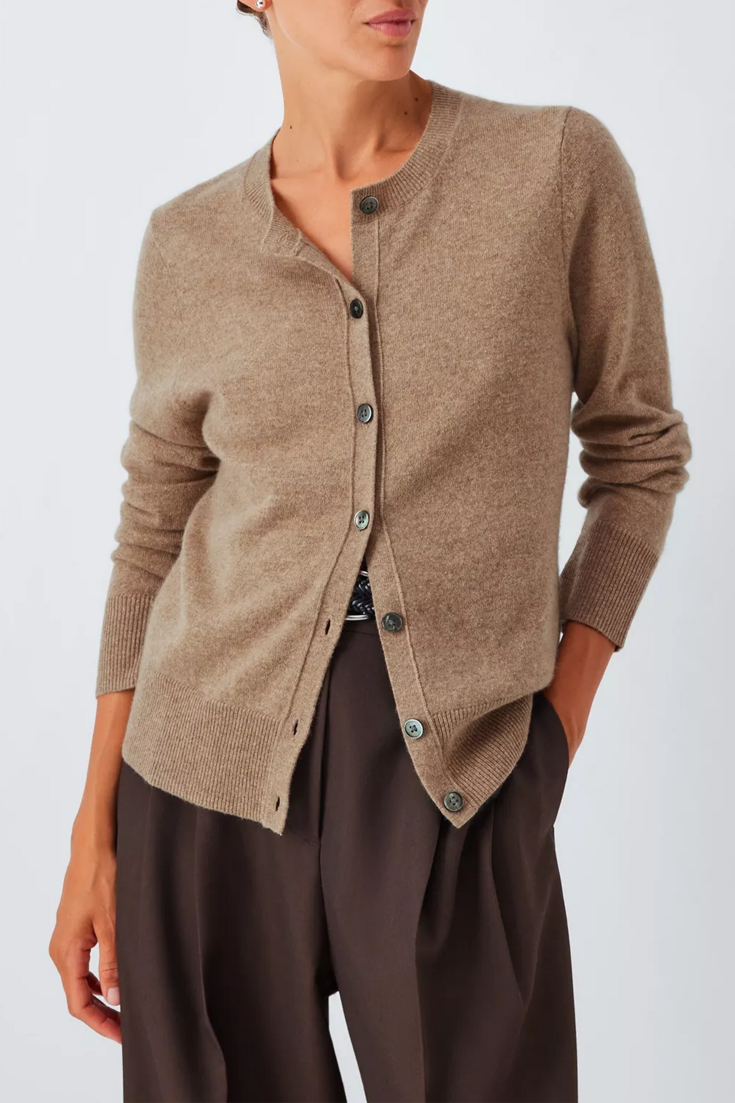 Cashmere Crew-neck Cardigan