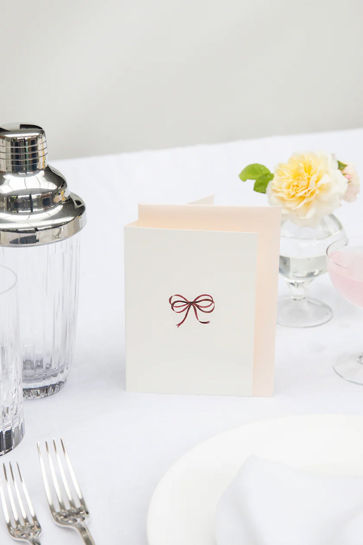 Scarlet Bow Ribbon Card