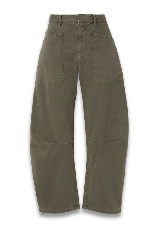 Shon pleated cotton-blend twill tapered pants