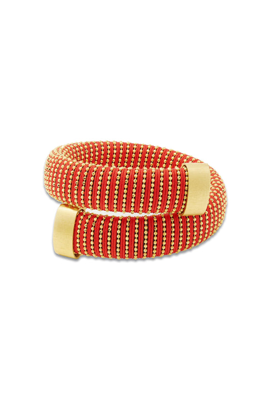 Caro Gold-plated And Cotton Bracelet