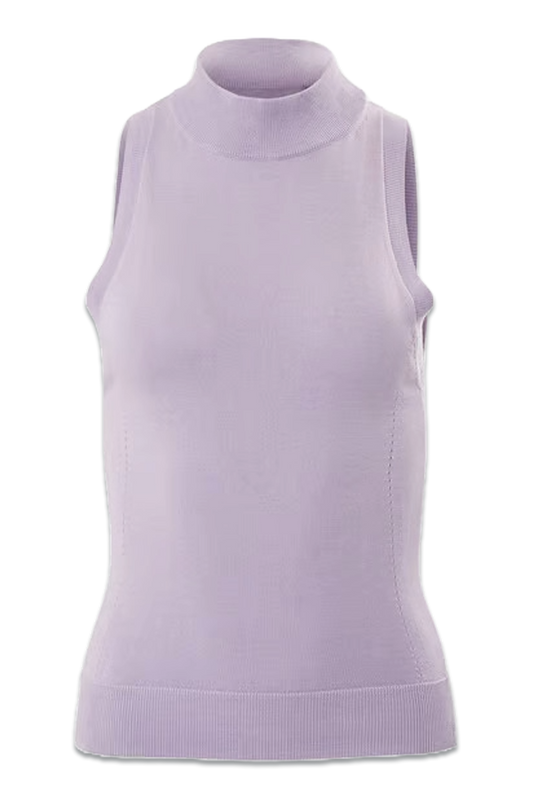 Sleeveless Turtleneck Knit Top