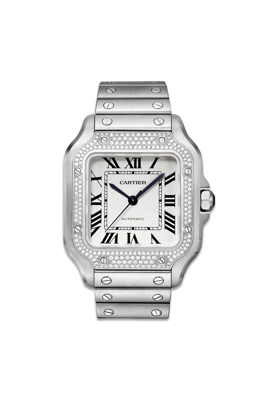 Santos de Cartier Automatic 35.1mm Stainless Steel And Diamond Watch