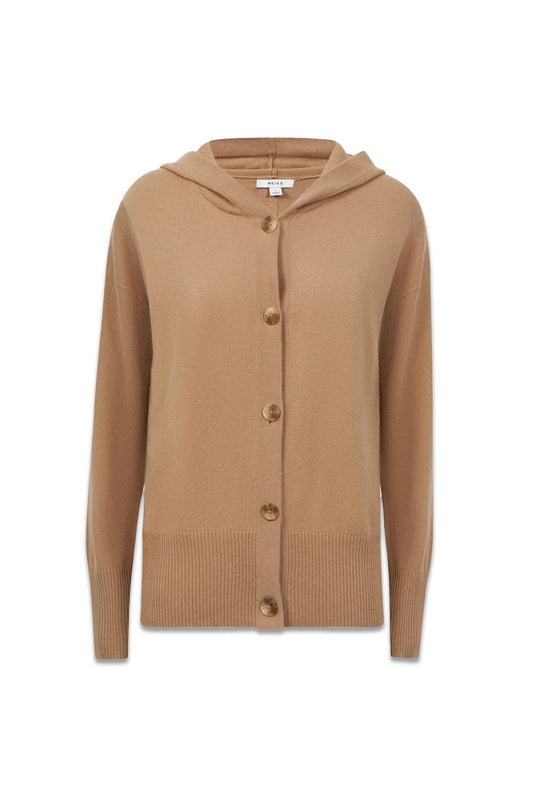 Evie Cashmere Wool Hooded Cardigan