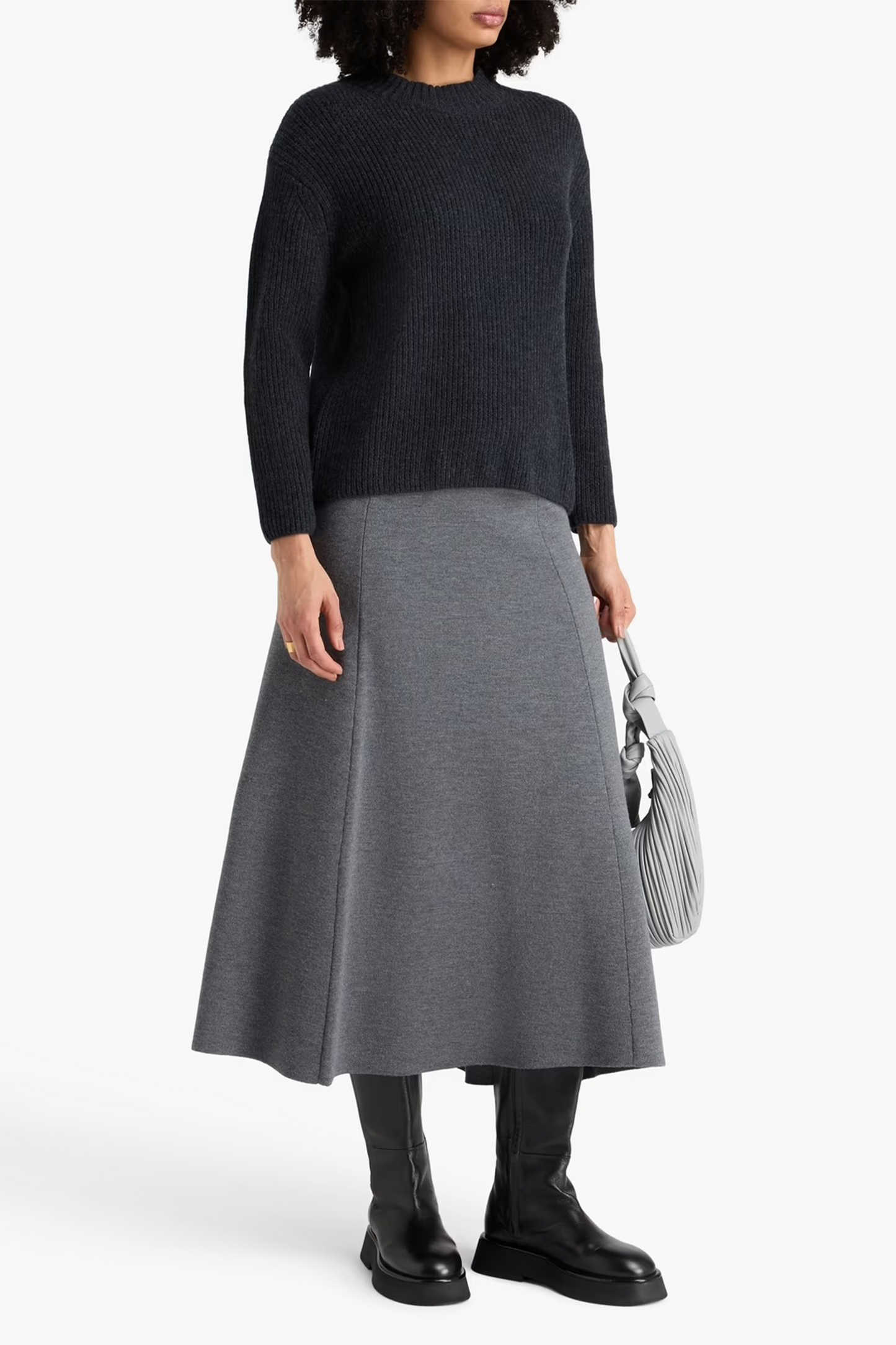Ribbed Cashmere Turtleneck Sweater