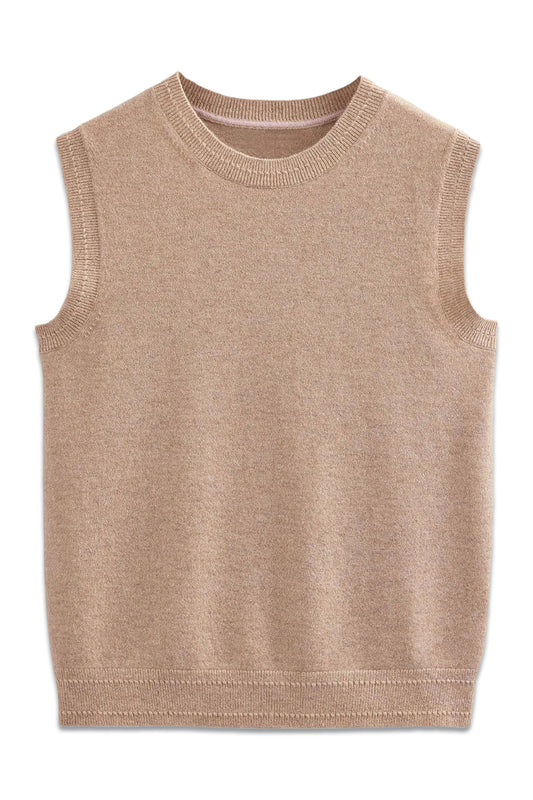Eva Cashmere Tank Chinchilla Melange